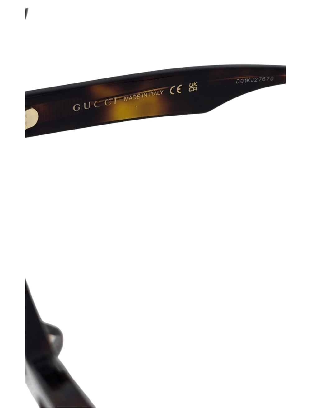 Gucci Tortoiseshell Brown and Gold Temple Glasses - Picture 2 of 7